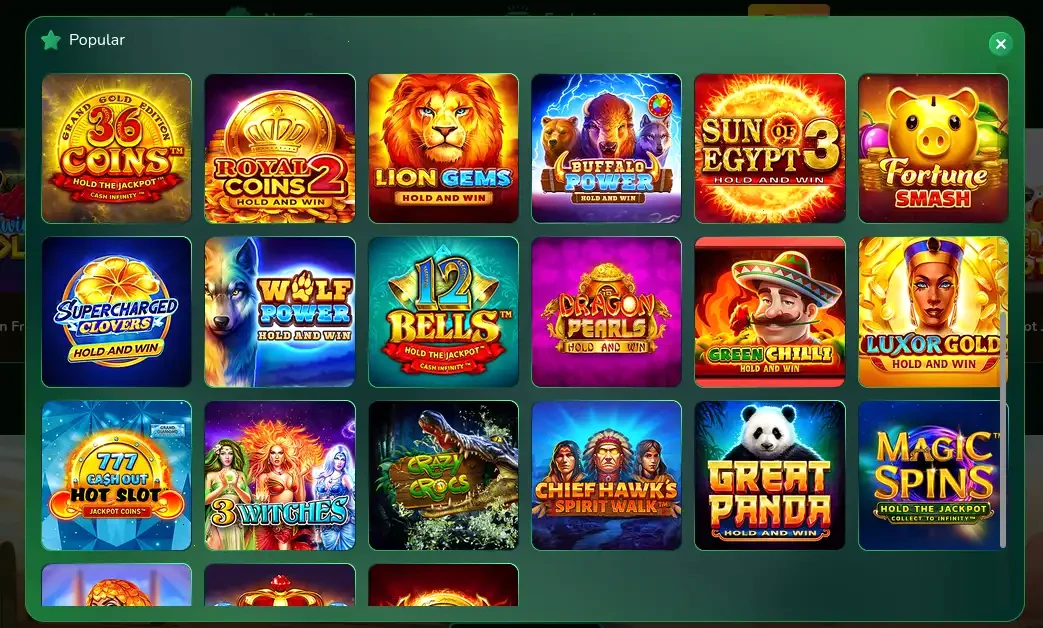 Offres et promotions hebdomadaires du casino en ligne Shiny Wilds